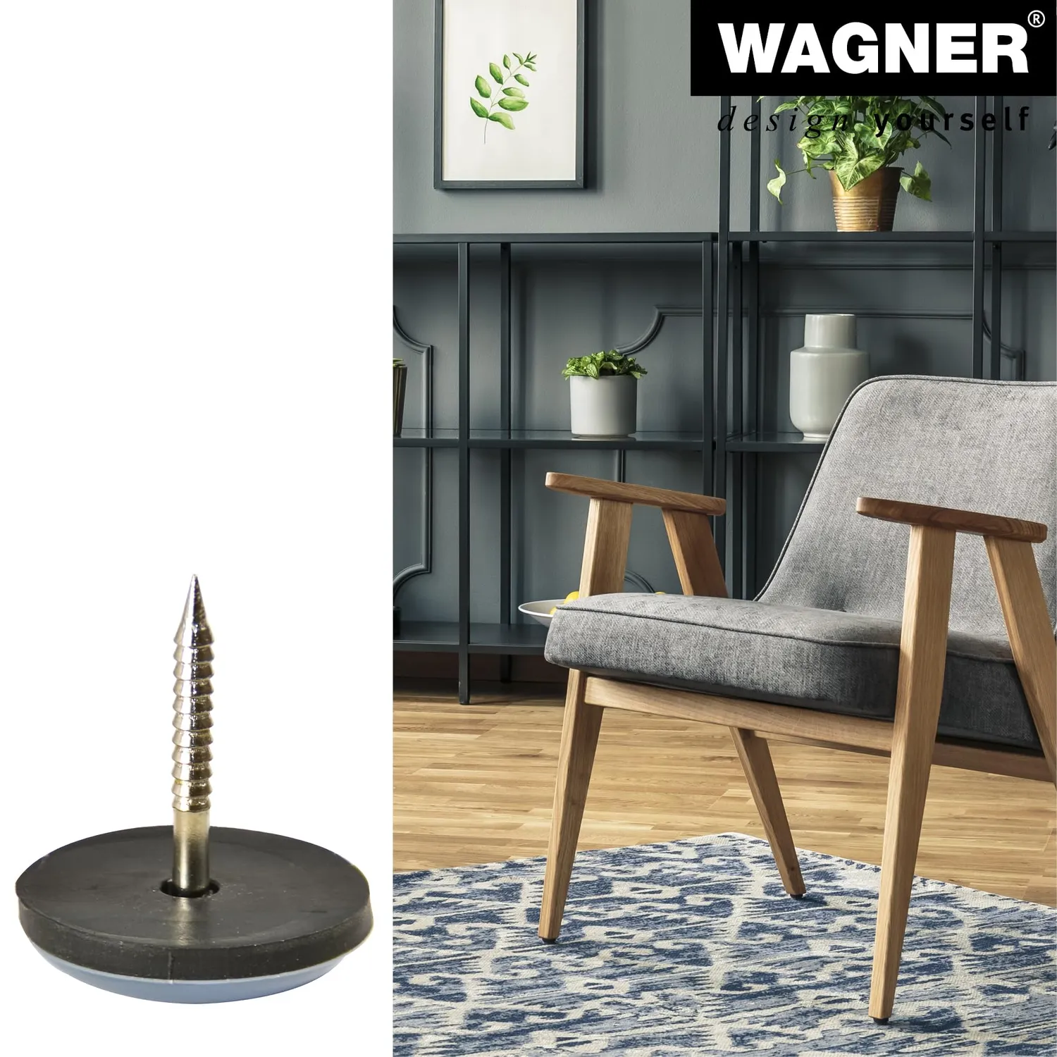 Wagner EH 1820 15182099 pattini PTFE da chiodo 4 pezzi scorrevoli