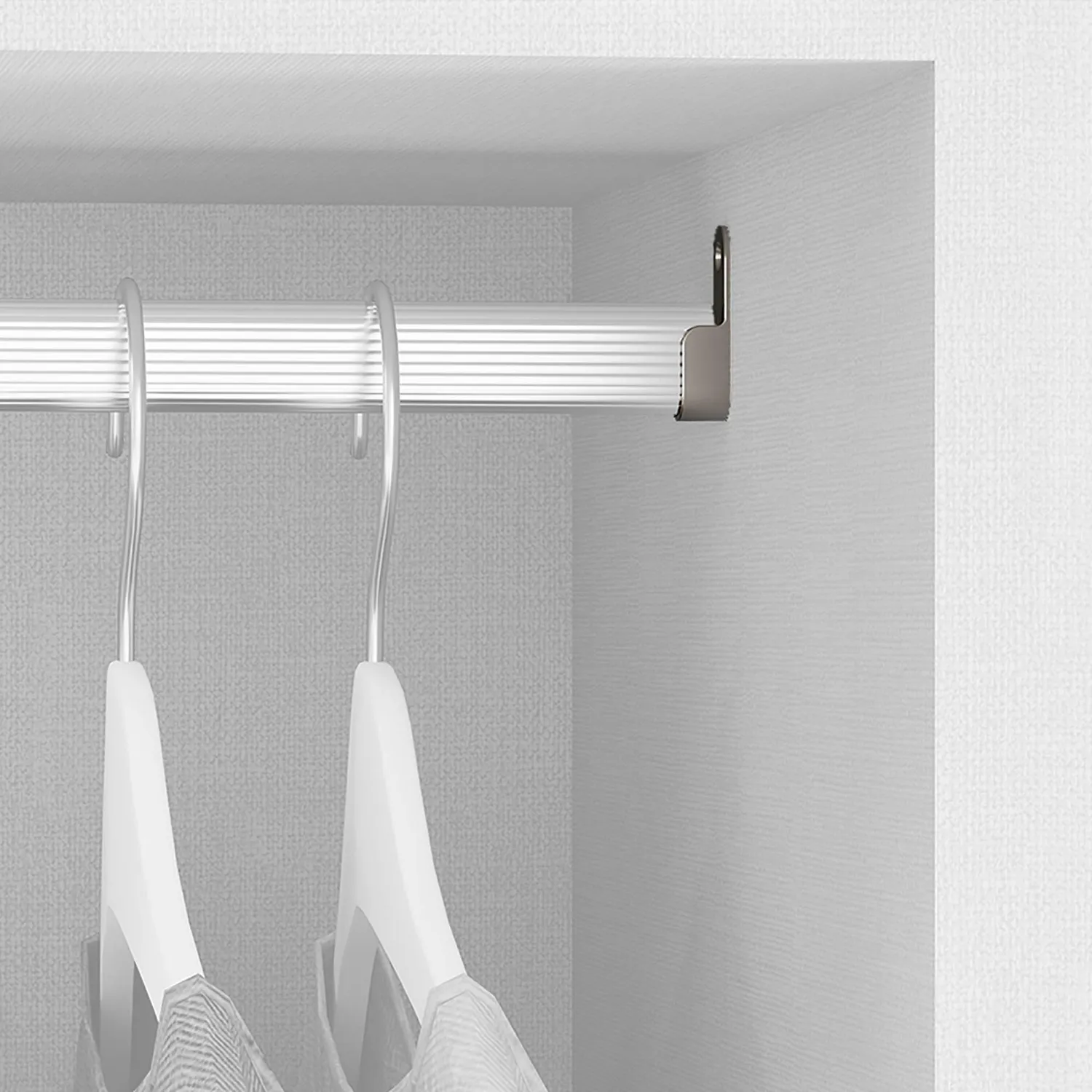 Emuca 7060825 Reggitubo Armadio Grigio 10 Pz Ovale