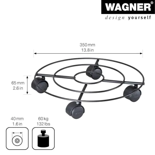 Wagner DRAHT GH 0945 carrello piante tondo 35 cm 60 kg