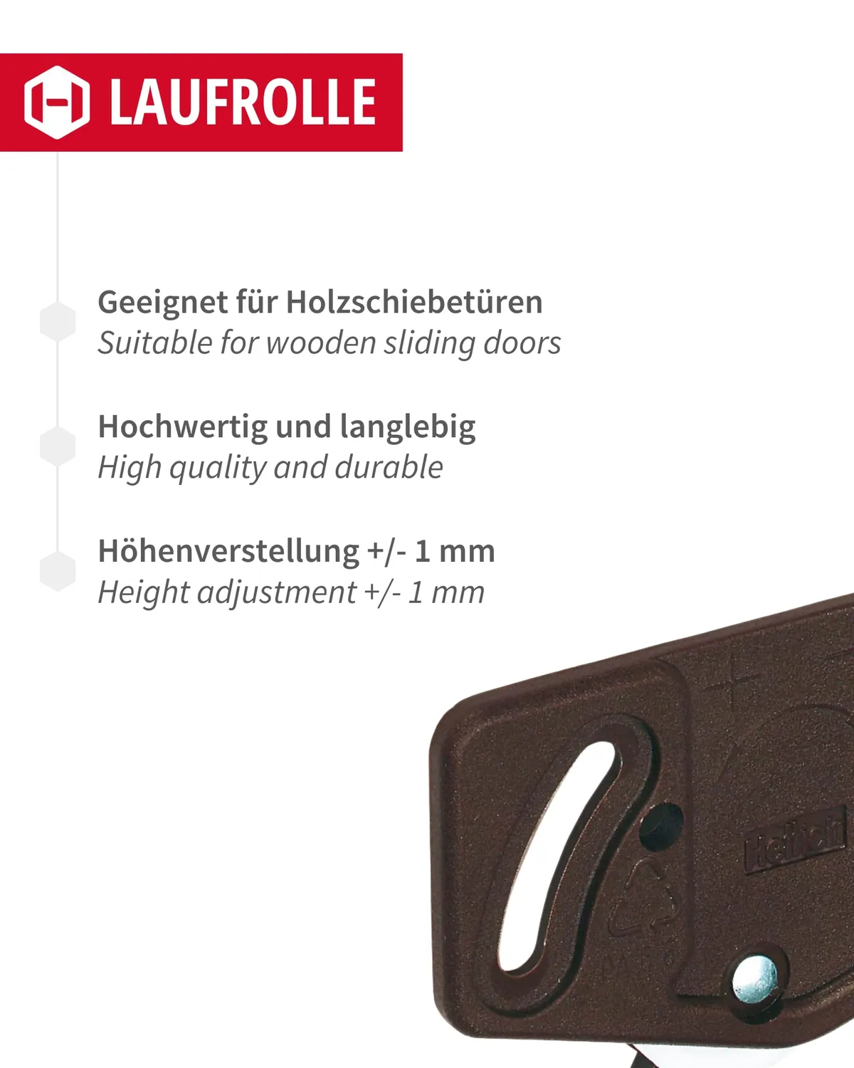 Gedotec Slide Line 55 rotella porta scorrevole 15 kg
