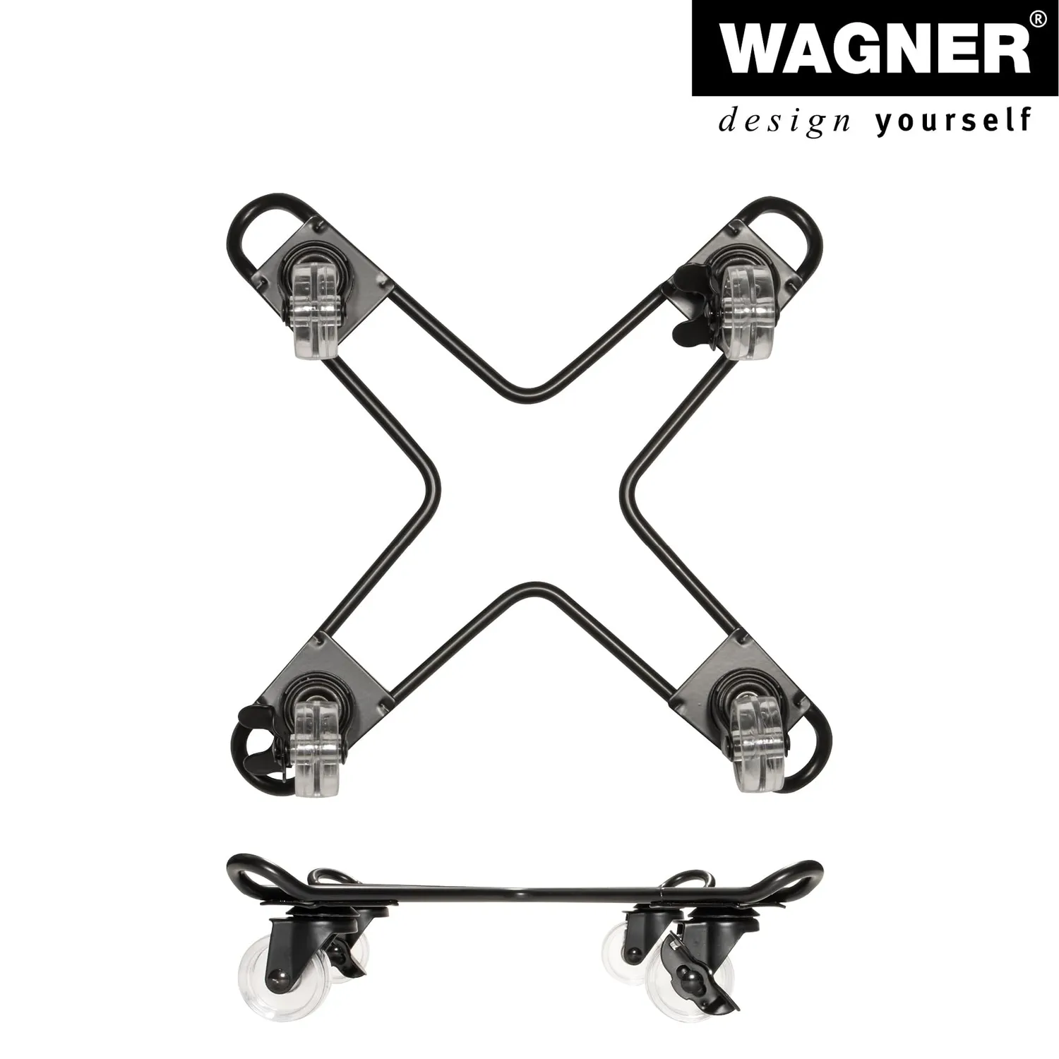 WAGNER Draht 20096101 sottovaso ruote Ø33 cm 60 kg nero