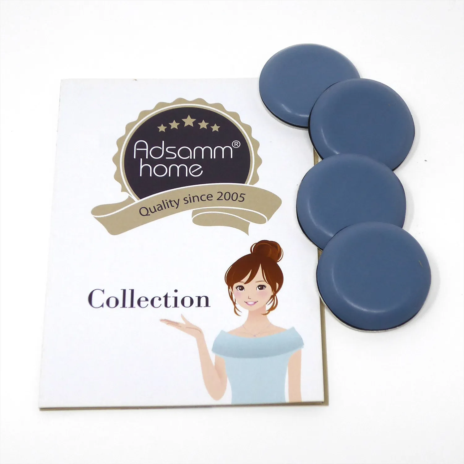 Adsamm Scivoli PTFE Ø 30 mm Grigio 4 Pezzi Teflon