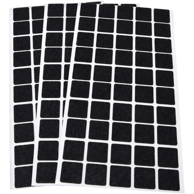 Adsamm Feltrini Autoadesivi 20x20 mm Neri 150 Pezzi Ultrasottili