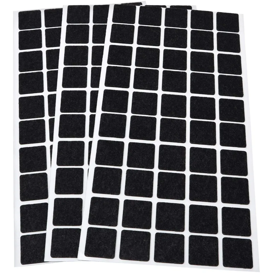 Adsamm Feltrini Autoadesivi 20x20 mm Neri 150 Pezzi Ultrasottili