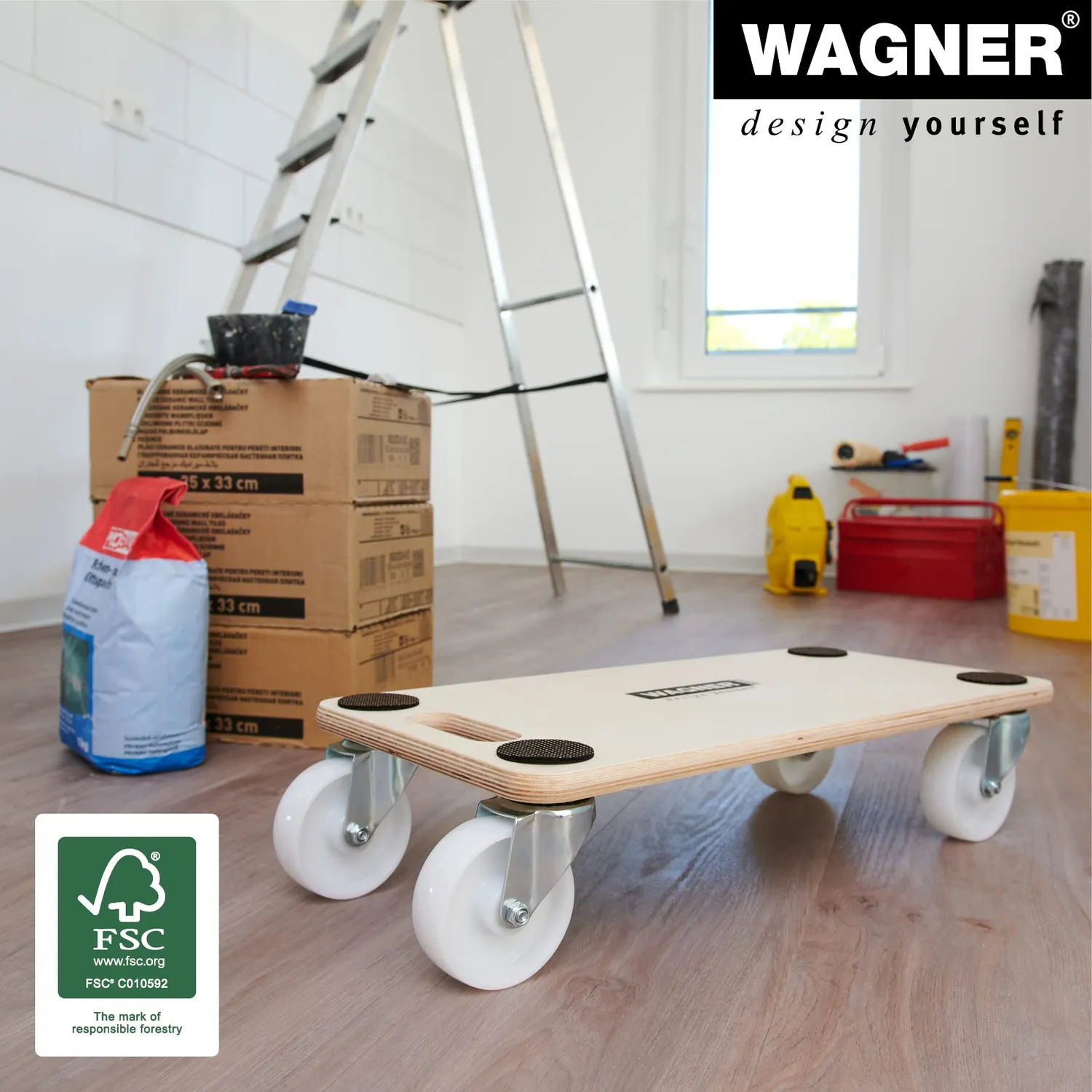 Wagner MM 1129 carrello trasporto 59x29 cm 300 kg legno