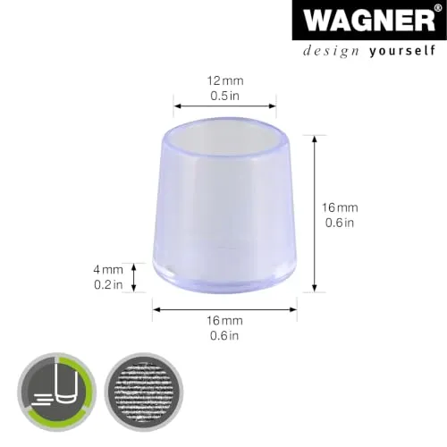 Wagner 15067099 tappi tubi acciaio 4 pezzi trasparenti