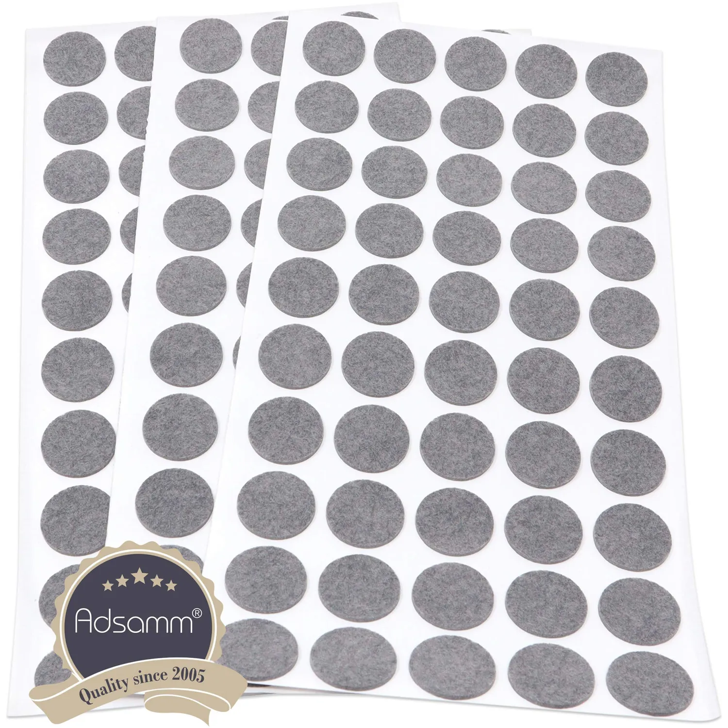 Adsamm feltrini ultrasottili Ø 20 mm grigi 150 pezzi da 1,5 mm