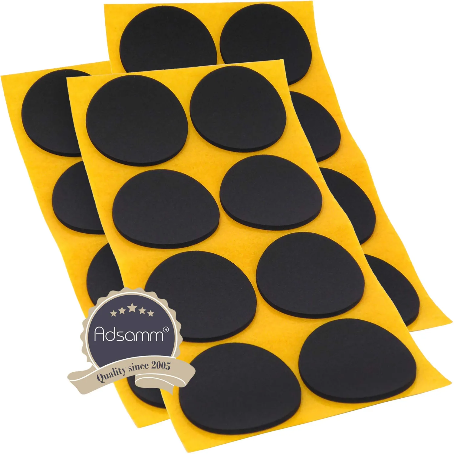 Adsamm piedini antiscivolo Ø50 mm neri 24 pezzi EPDM
