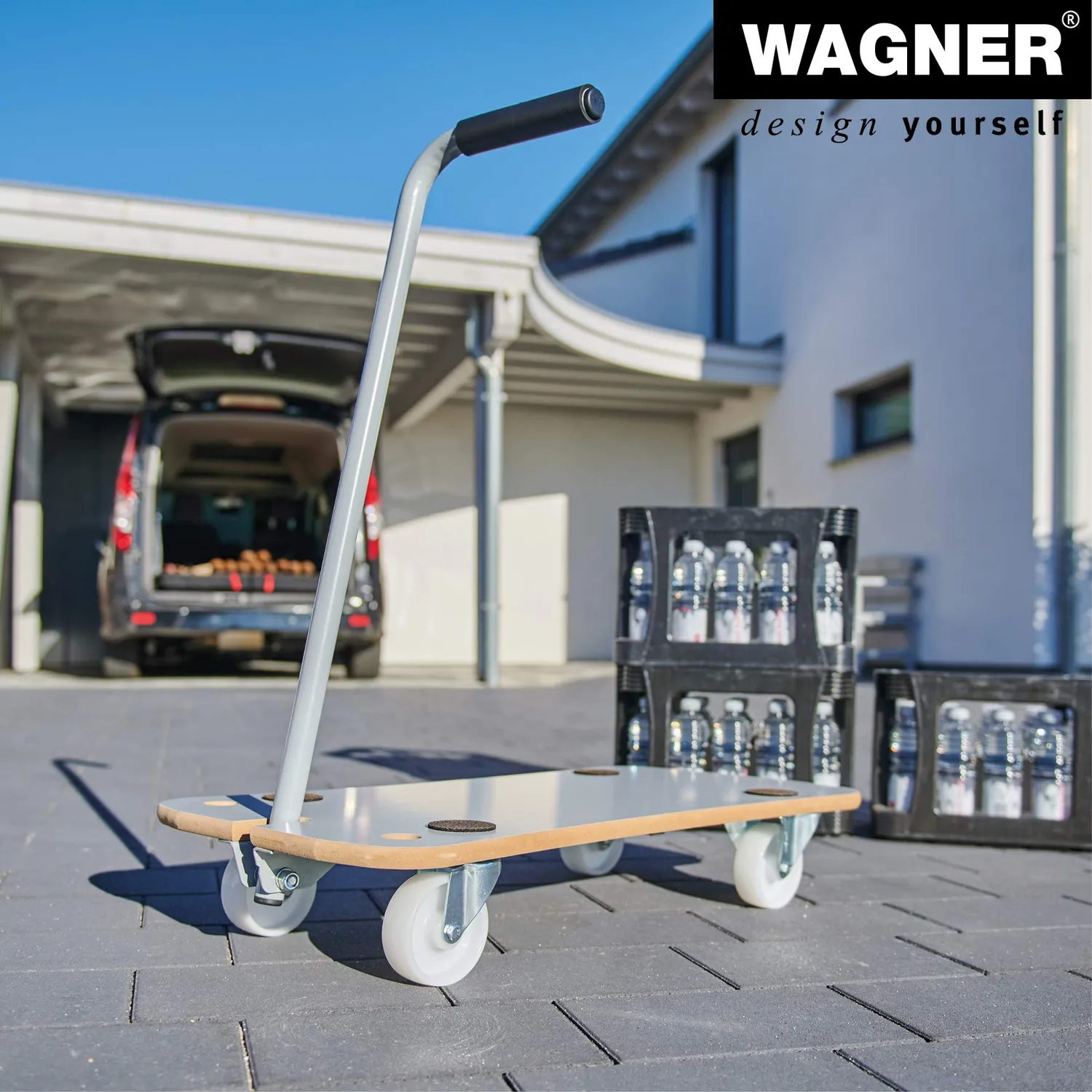 Wagner MM 1389 Carrello Trasporto 79x39 cm 200 kg Timone