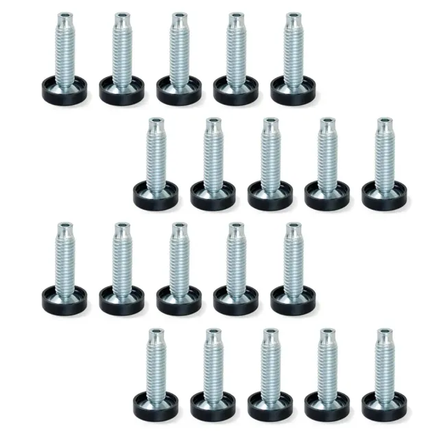 Emuca Piedini a Vite M10x55 mm Zincati 20 Pezzi