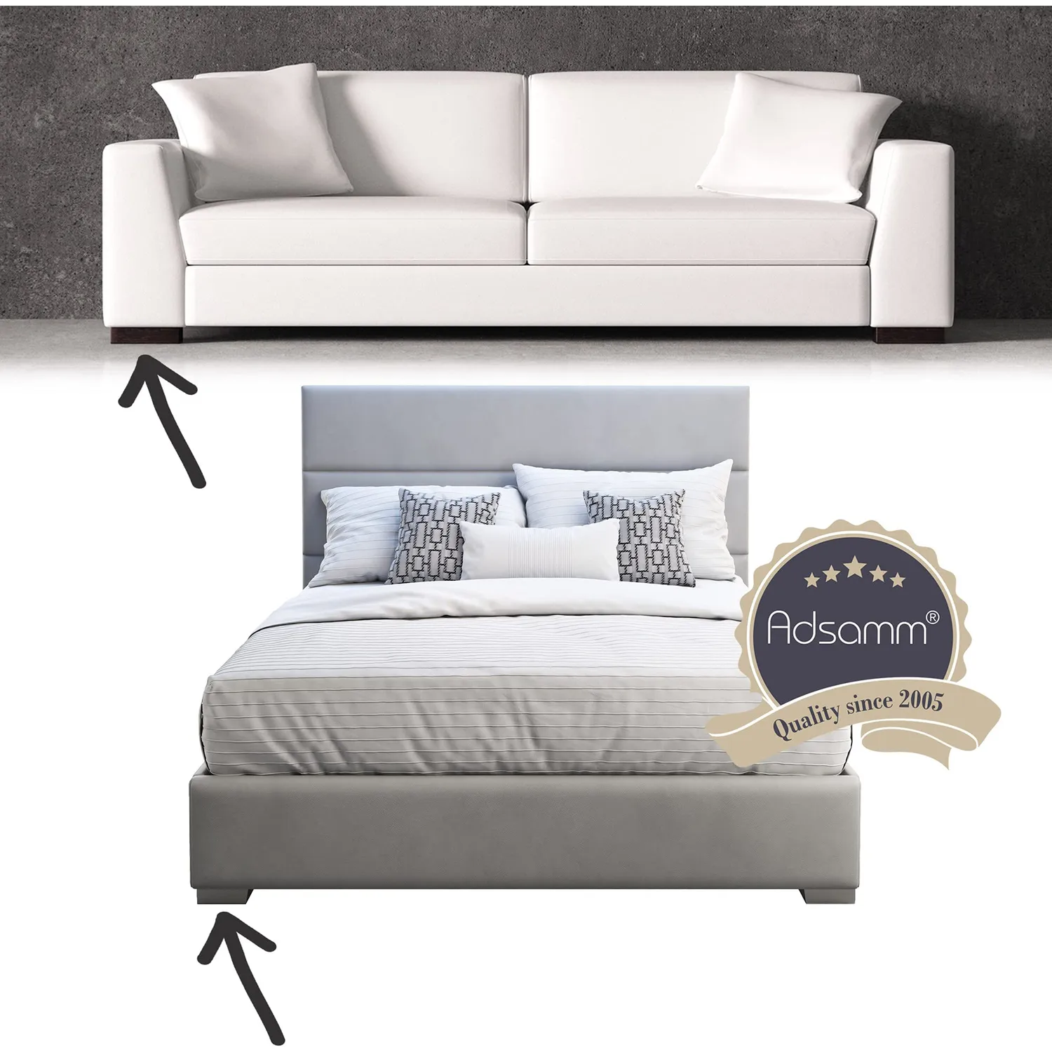 Adsamm Fogli Feltro Adesivo Neri 80x180 mm Rettangolari 4 Pezzi 3,5 mm