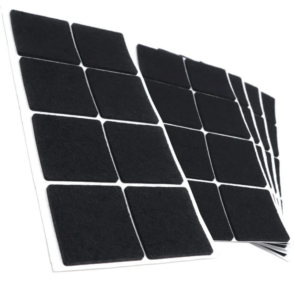 Adsamm Feltrini Autoadesivi 50x50 mm Neri 40 Pezzi Quadrati