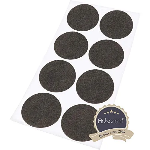 Adsamm feltrini ultrasottili Ø 50 mm marroni 8 pezzi da 1,5 mm