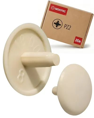 Gedotec H1115 Copri Viti Rotondi Beige 20 Pezzi 12 mm