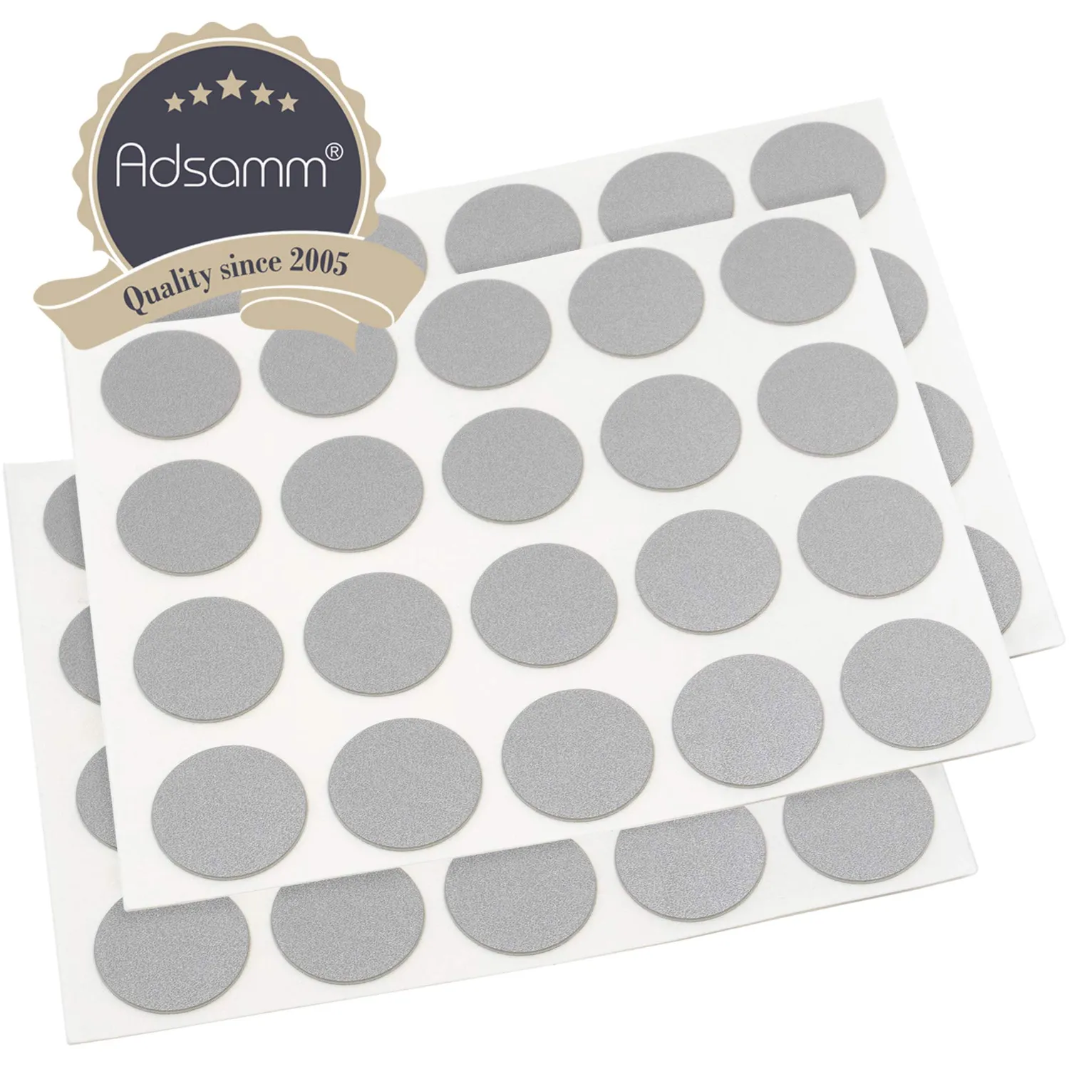 Adsamm copriforo autoadesivi argento tondi 13 mm 60 pezzi