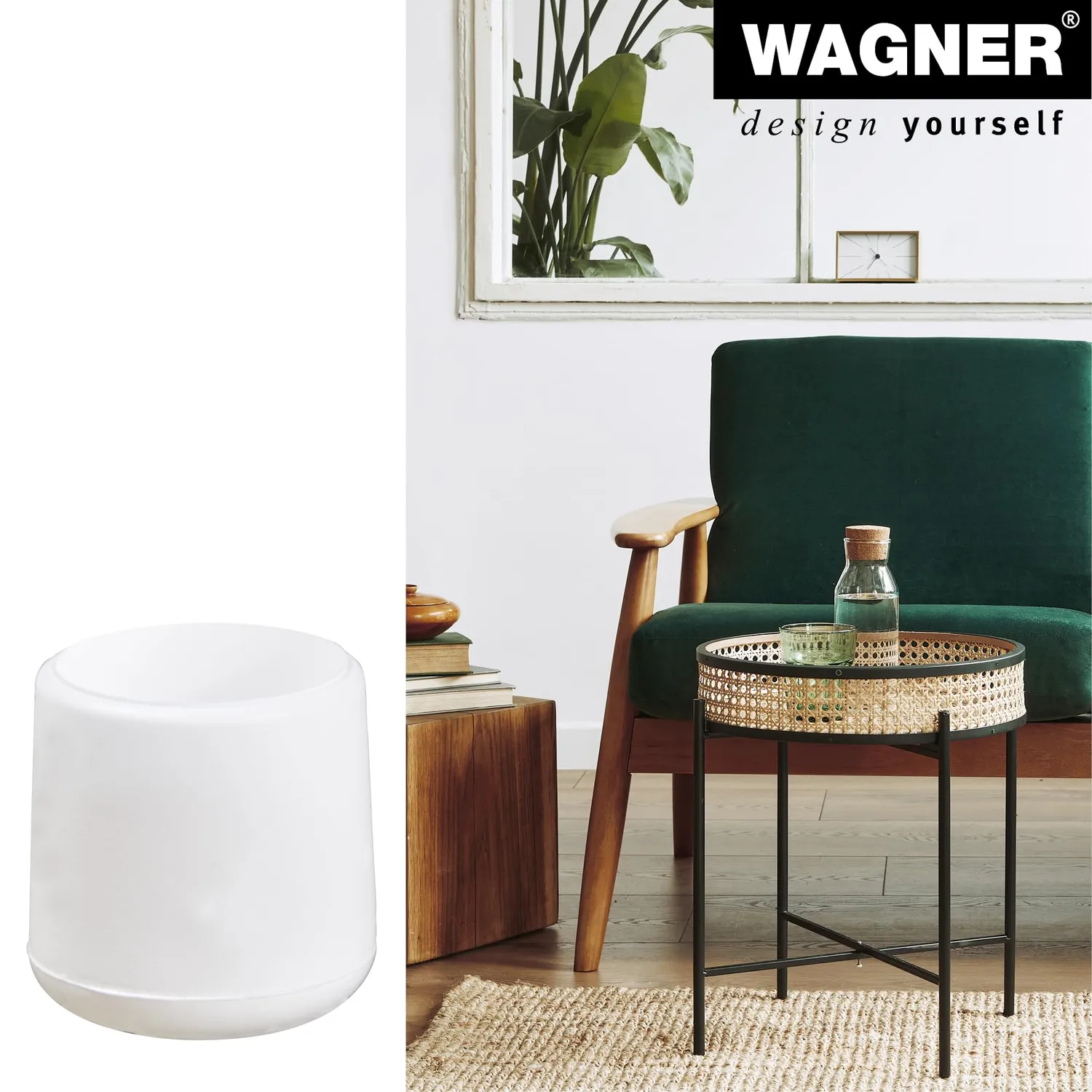 Wagner 15062799 tappi per tubi acciaio 4 pezzi Ø 18/22 mm bianchi