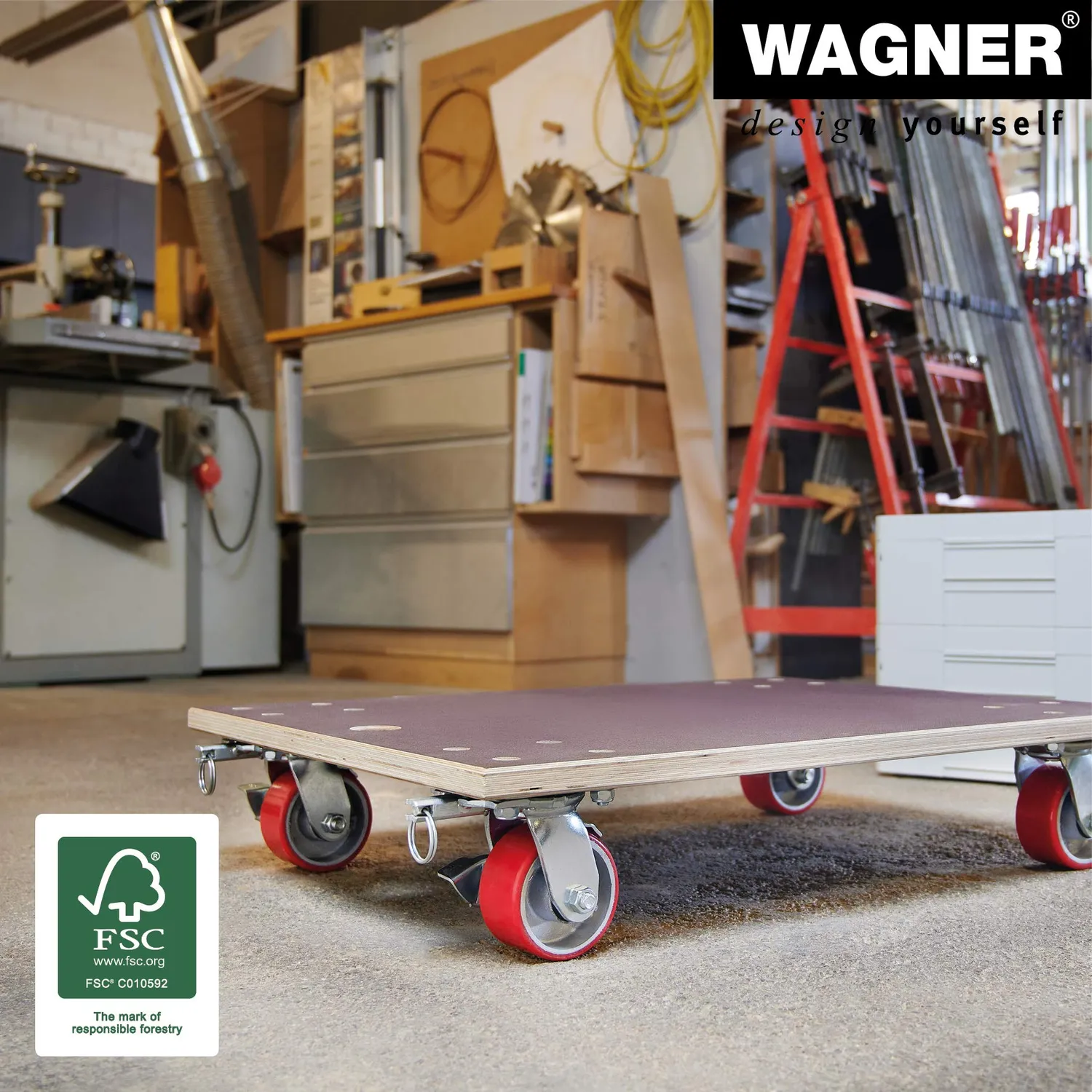 Wagner MM 1348 Carrello Trasporto 78x59 Portata 1000kg