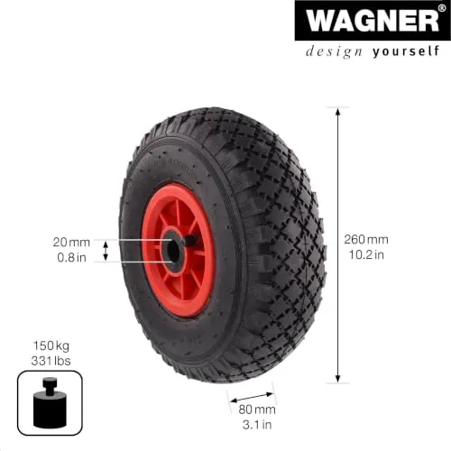 Wagner RO 9262 ruota carriola 260x80 mm portata 150 kg
