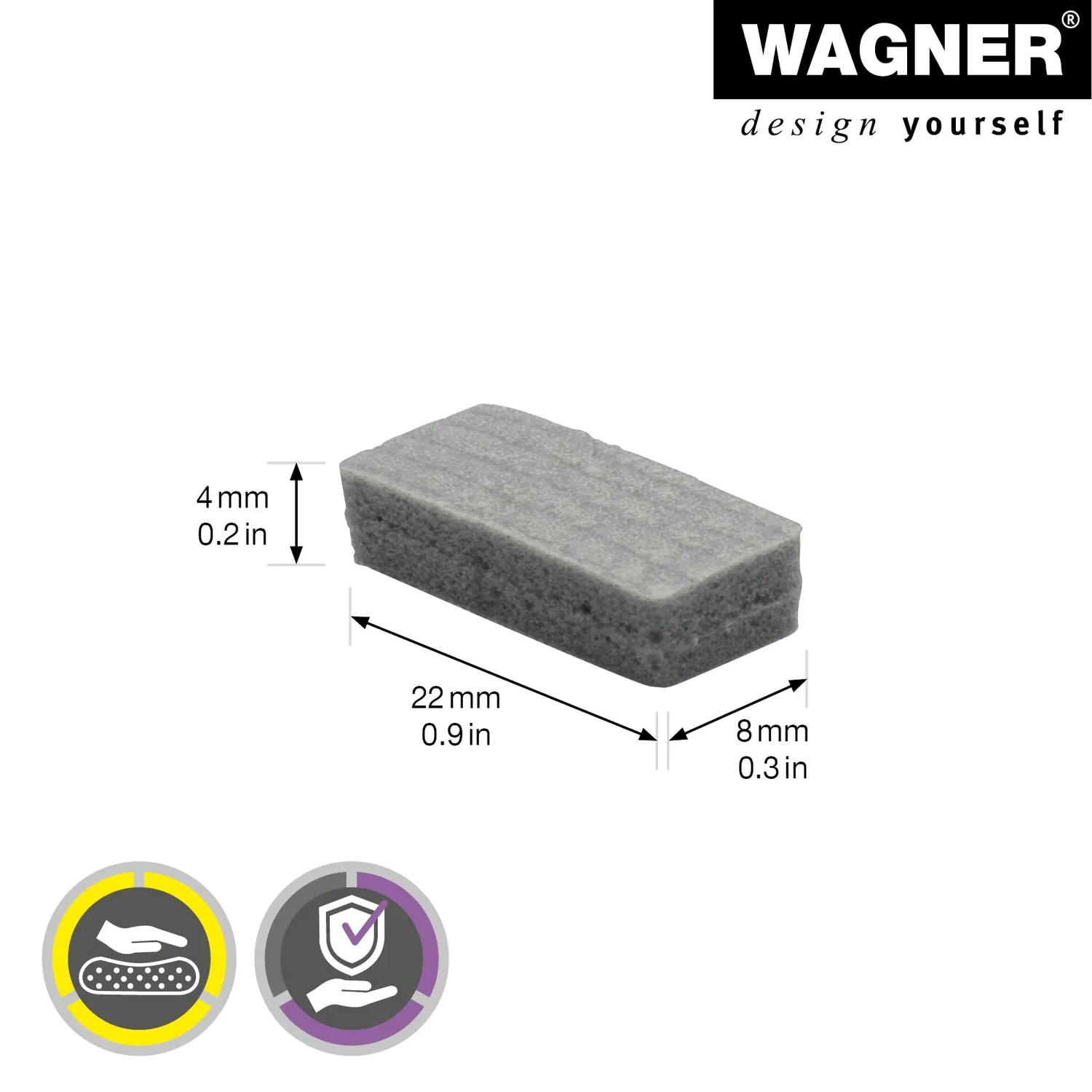 Wagner 16032199 Soft Pads paracolpi EVA grigi 24 pezzi