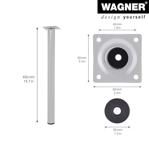 Wagner Classic ST 1240 gamba mobili 400 mm argento