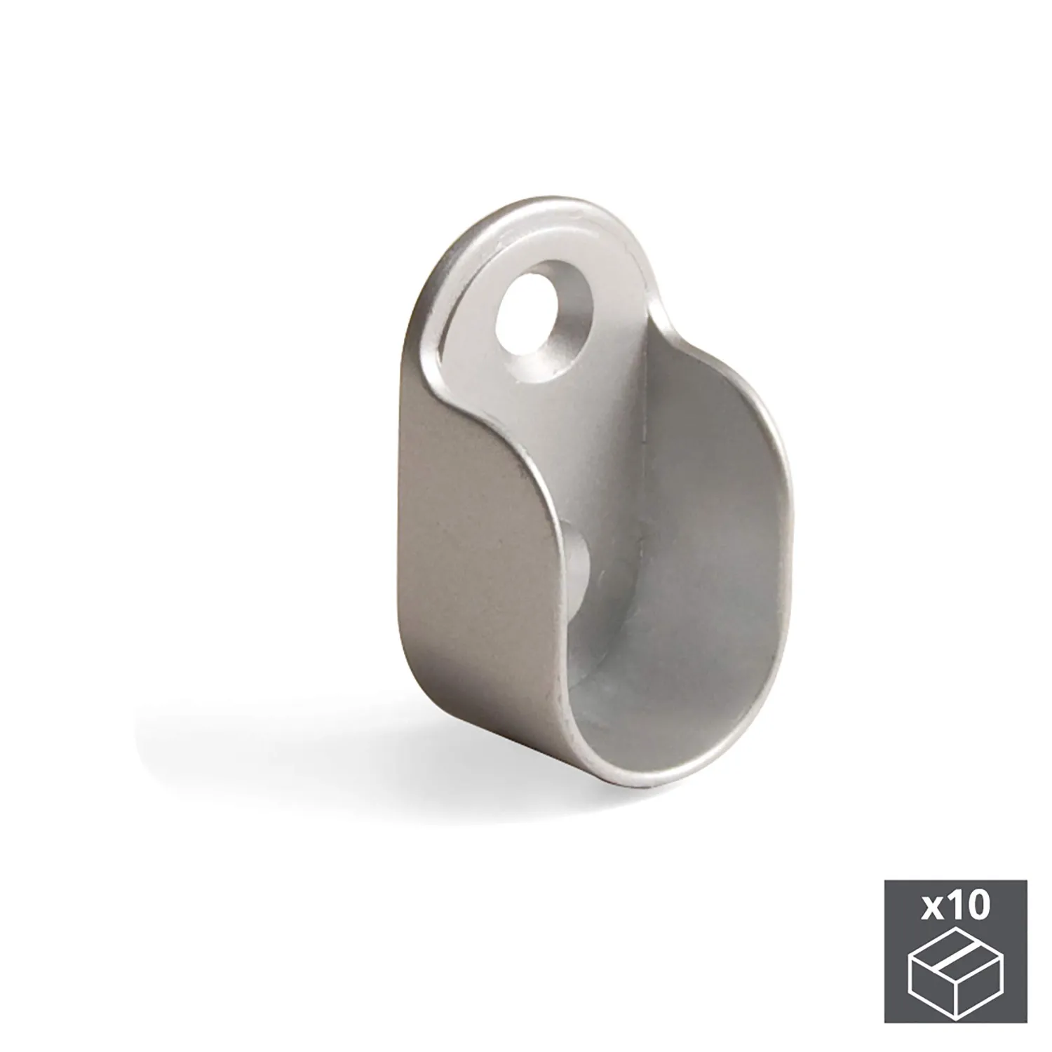 Emuca 7060825 Reggitubo Armadio Grigio 10 Pz Ovale