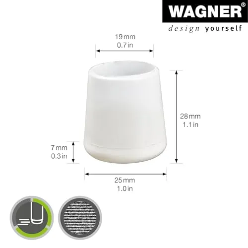 Wagner 15062899 tappi per tubi 4 pezzi bianchi plastica