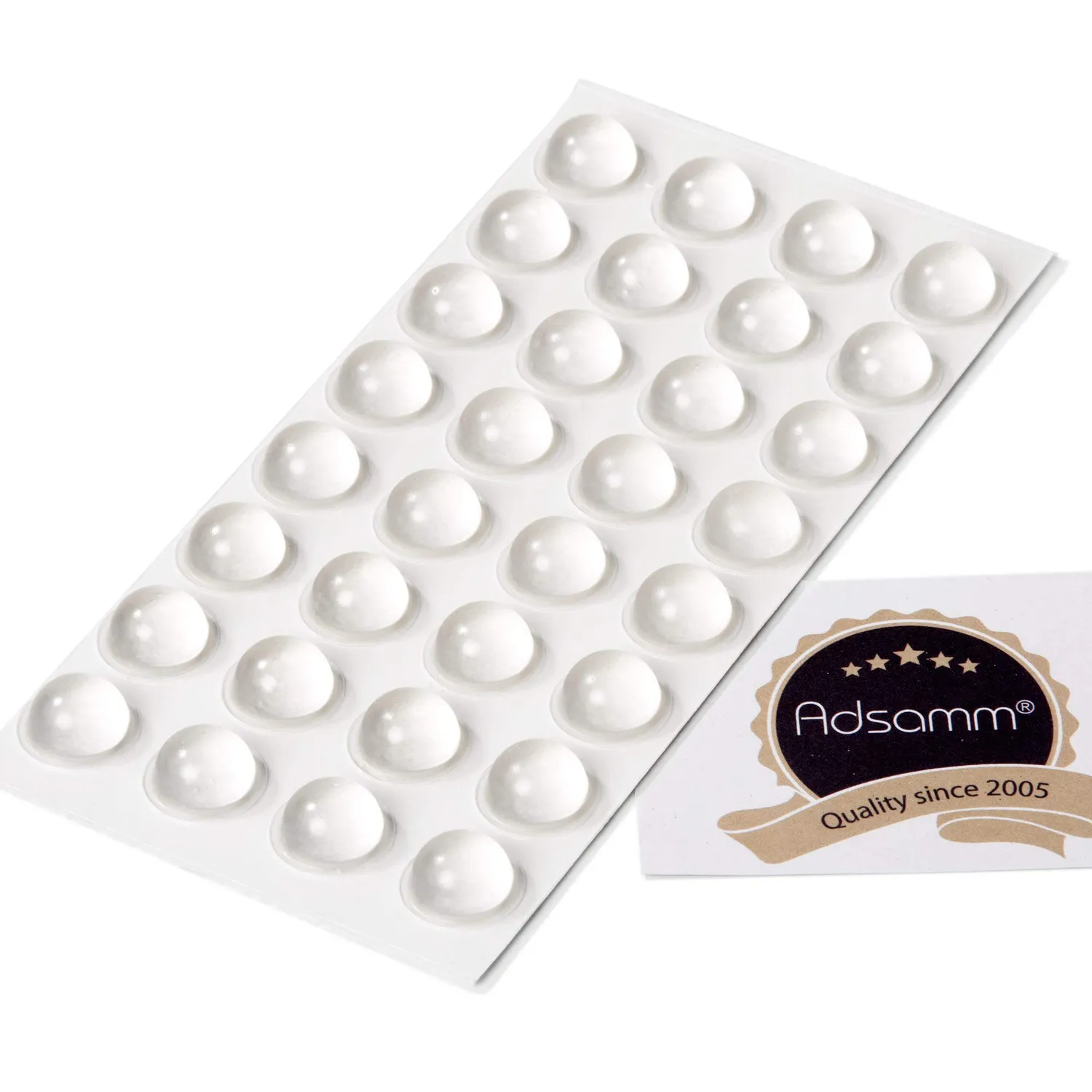 Adsamm paracolpi adesivi trasparenti tondi Ø15 mm x 4 mm grandi