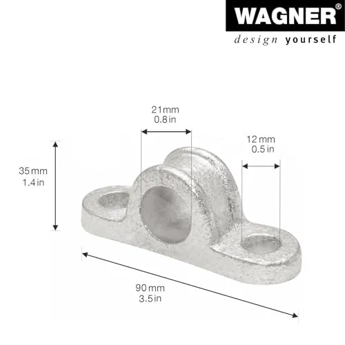 WAGNER RO 0428 fissaggio assi 20 mm acciaio 2 pezzi