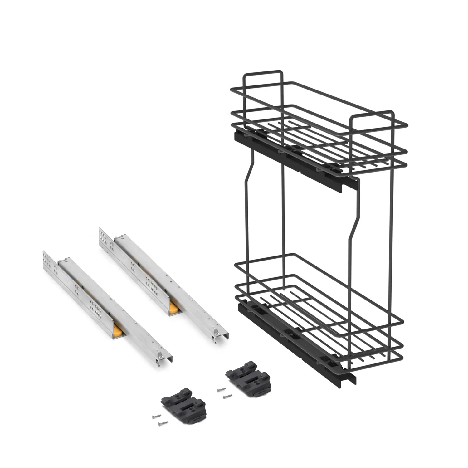 Emuca portabottiglie estraibile 200mm 480mm 30kg cromato