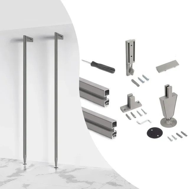 Emuca Zero kit struttura 1 vano grigio pietra