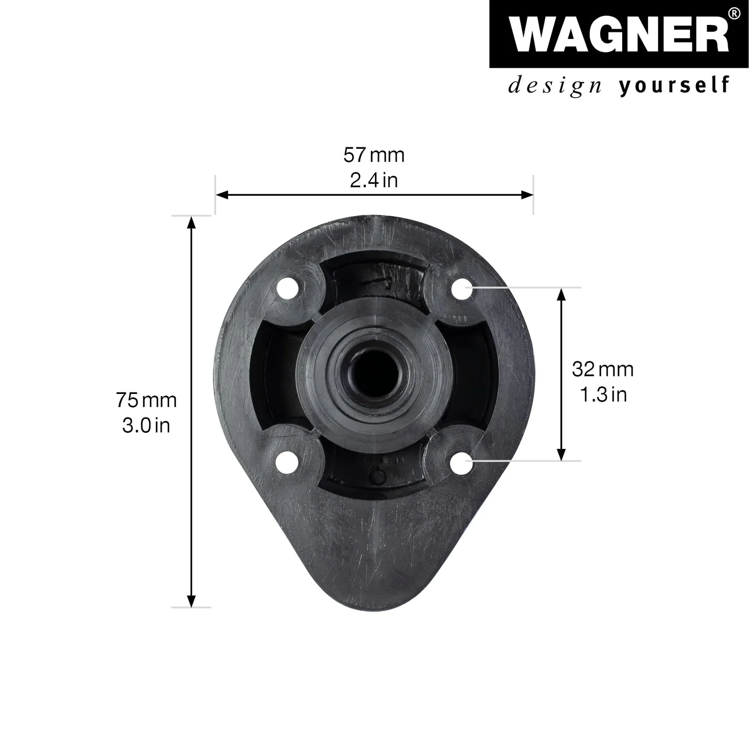 Wagner 12039500 piedini cucina regolabili neri 4pz 100-120 mm