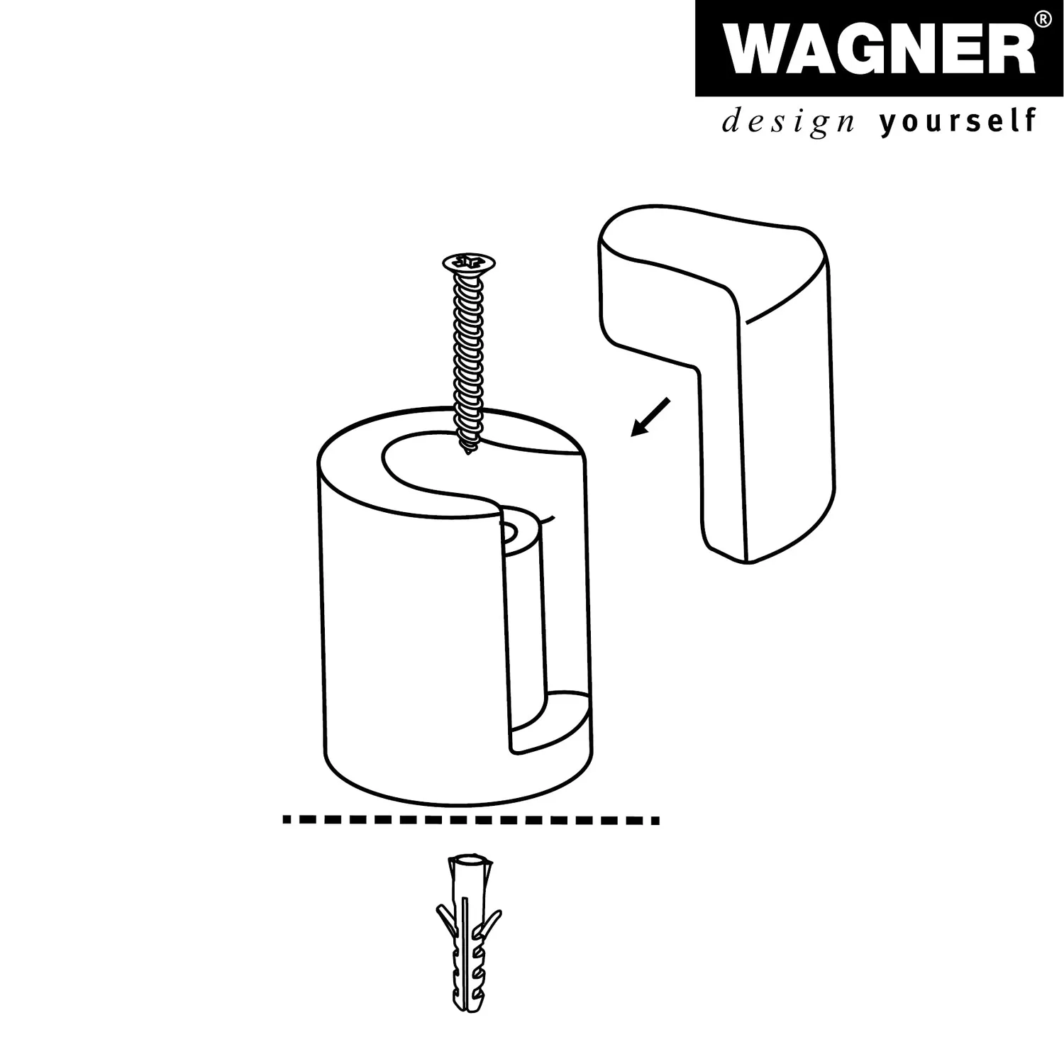 Wagner fermaporta pavimento avvitare Ø25x30 zinco inox