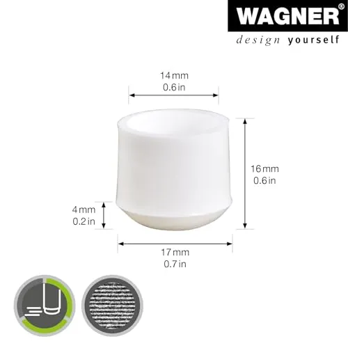 Wagner 15061599 tappi per tubi Ø 14/17 mm bianco 4 pezzi plastica