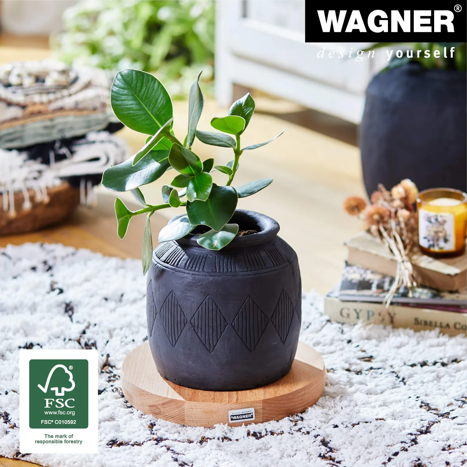 Wagner Massiv carrello piante faggio 25 cm 100 kg ruote
