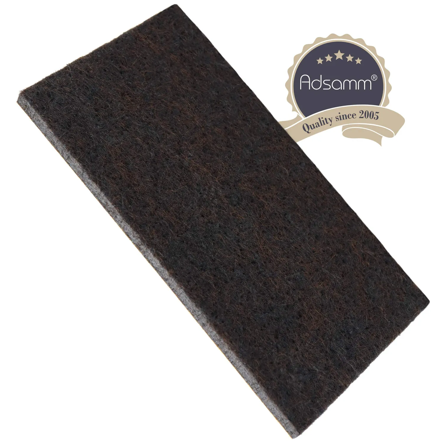 Adsamm feltrini autoadesivi 50x100 mm marroni 4 pezzi 5,5 mm