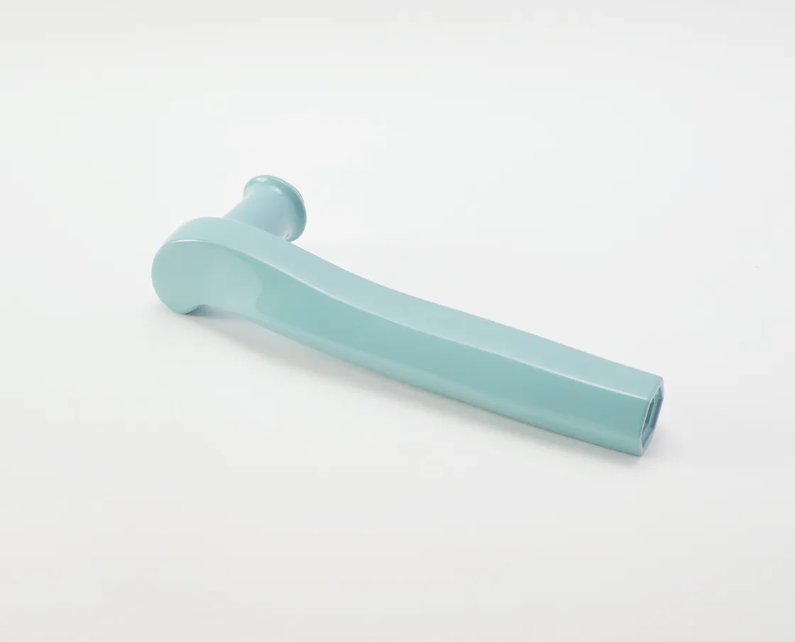 NIVA Design Prisma maniglia azzurra esagonale lucida
