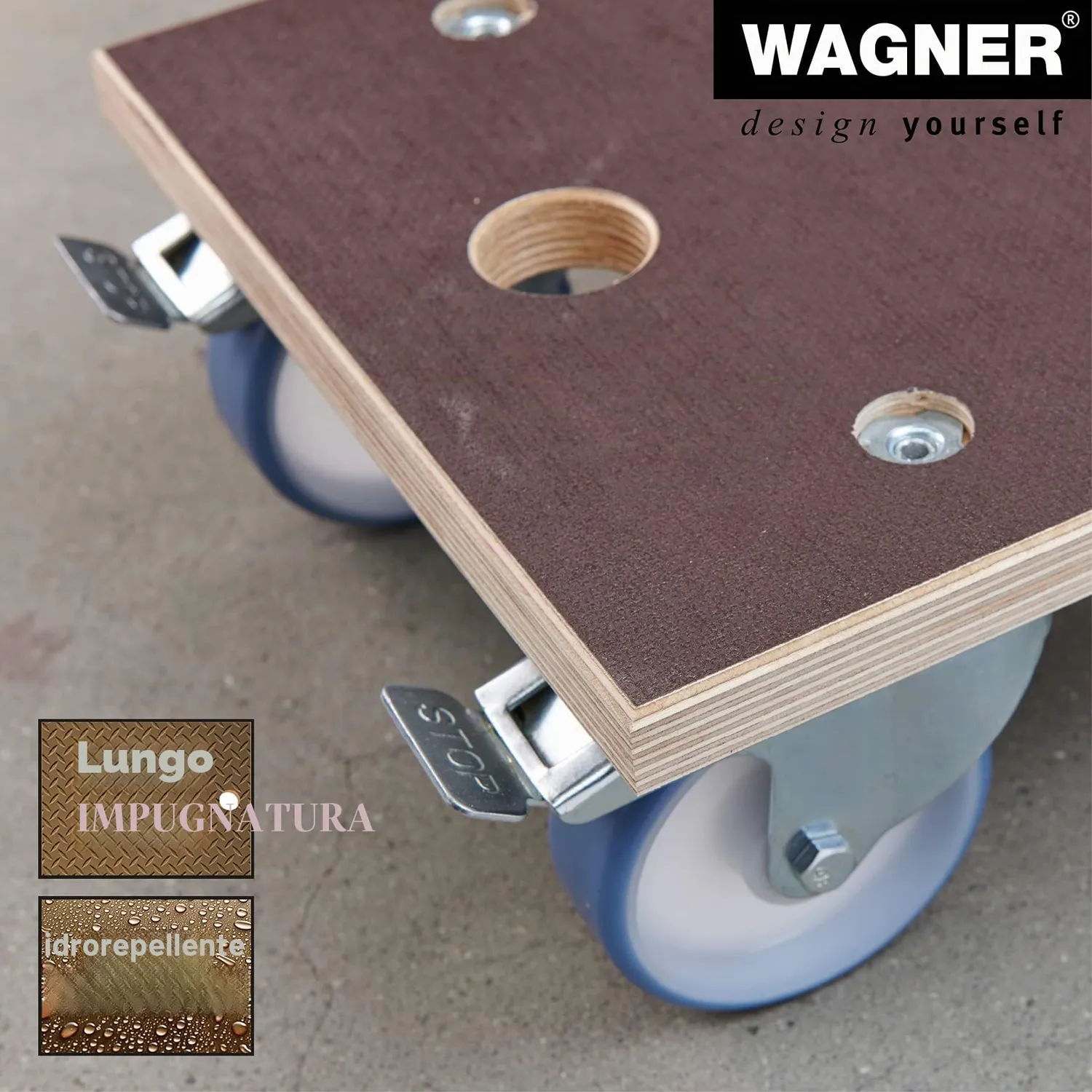 Wagner MM 1109 carrello trasporto legno 57,5x30 cm 500 kg