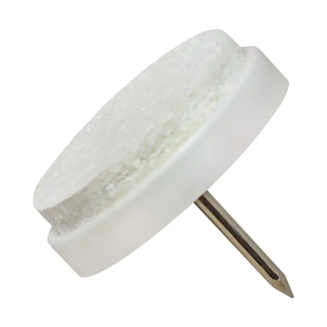 Adsamm Feltrini con Chiodo Bianchi 24 mm 32 Pezzi Feltro