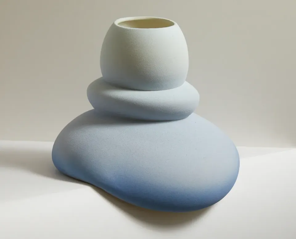 NIVA Design Colate Blob Sky vaso in gres
