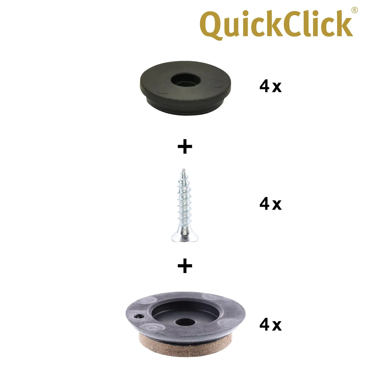 Wagner QuickClick 16781700 feltrini avvitare SYNO Slim 25 mm 4 pezzi