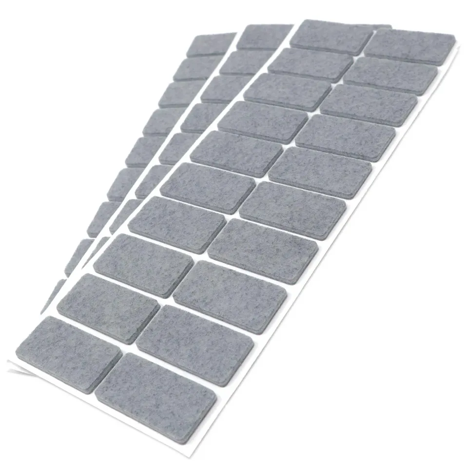 Adsamm feltrini adesivi grigi 20x40 mm 60 pezzi feltro