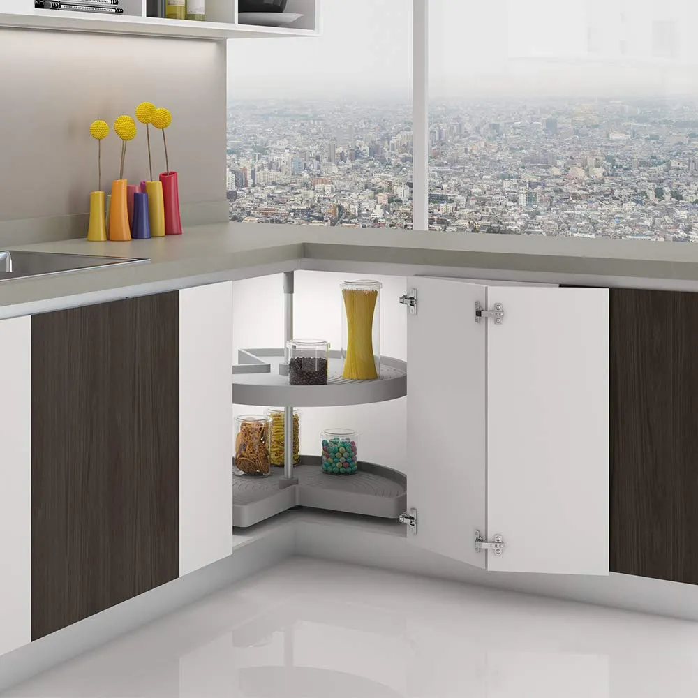Emuca cestello girevole cucina 3/4 Ø710 mm grigio 2 cestelli
