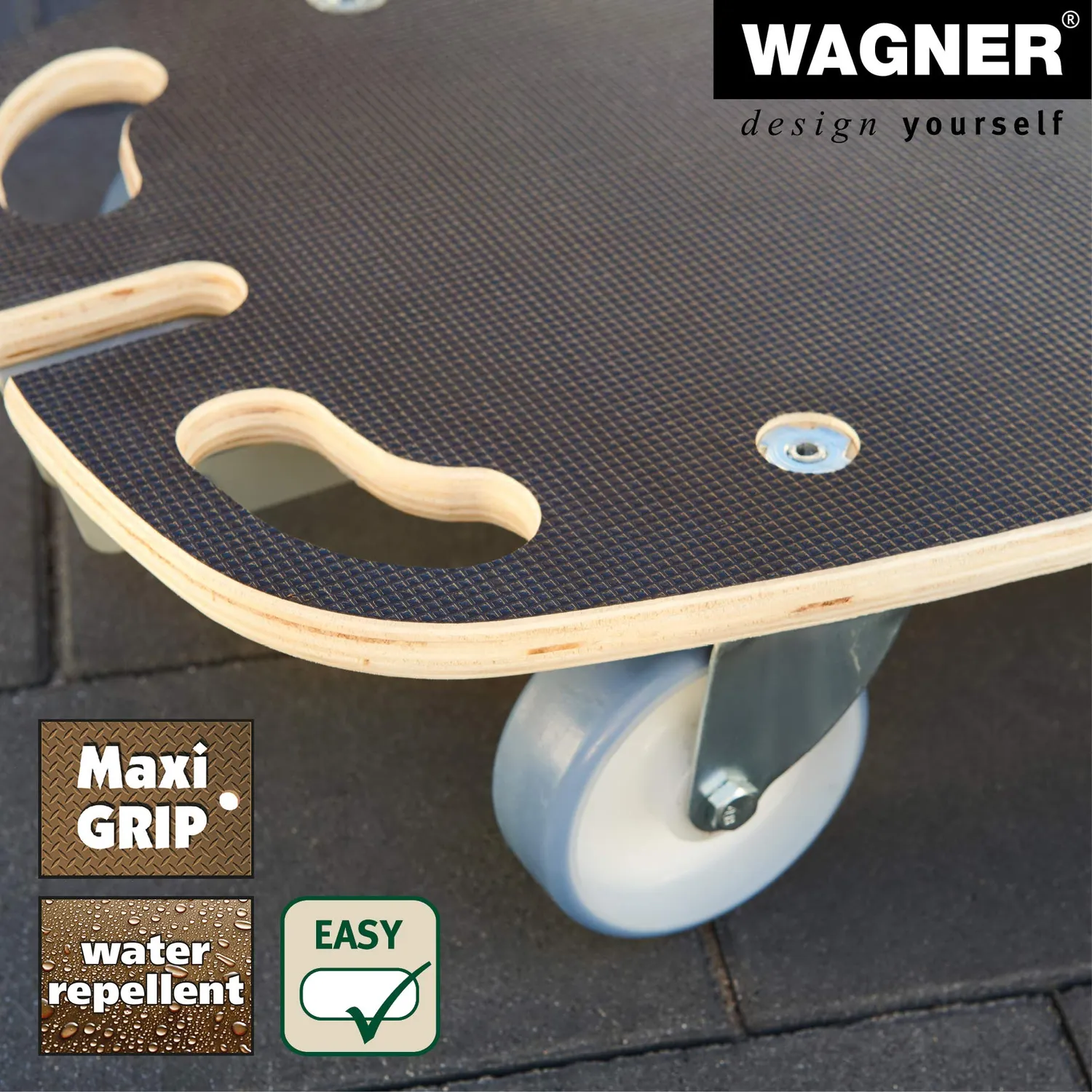 WAGNER MM 1187 carrello trasporto 80x40 cm 300 kg antiscivolo