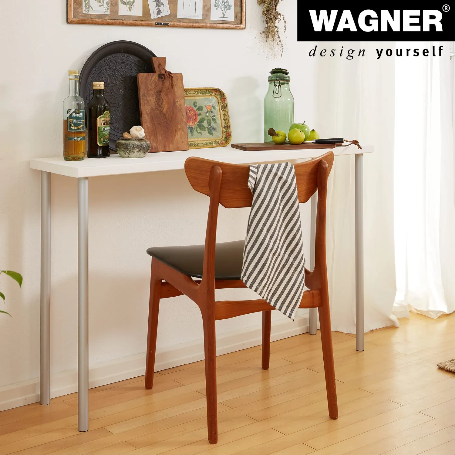 Wagner Classic ST 1280 gamba per mobili 800 mm argento