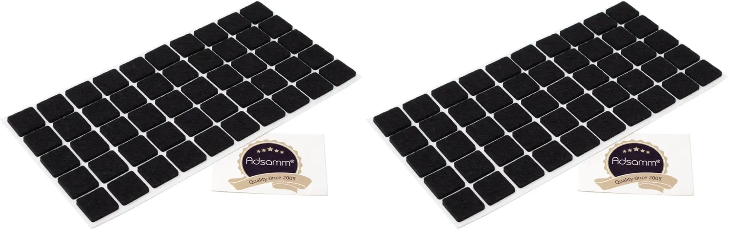 Adsamm Feltrini Autoadesivi 20x20mm Nero 50 Pezzi