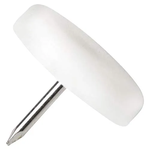 Adsamm PG-N-WH-25-100 pattini bianchi 25 mm 100 pezzi con chiodo