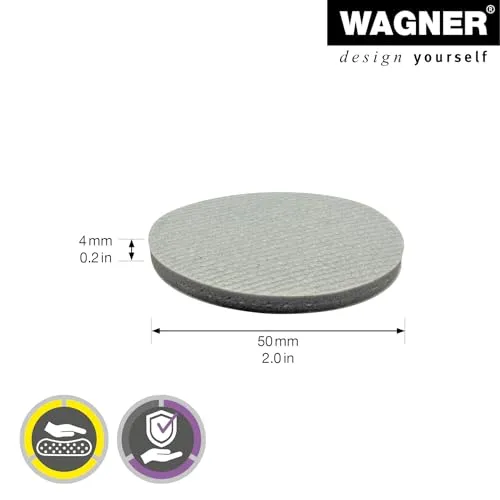 Wagner Soft Pads EH 0350 paracolpi adesivi Ø50 mm grigi 4 pz