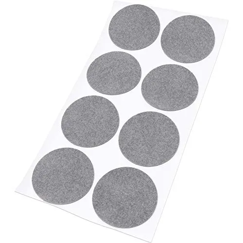 Adsamm Ø 50 mm feltrini rotondi grigi 8 pezzi ultrasottili