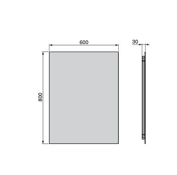 Emuca specchio LED 800x600 rettangolare 14W 4000K IP44 vetro