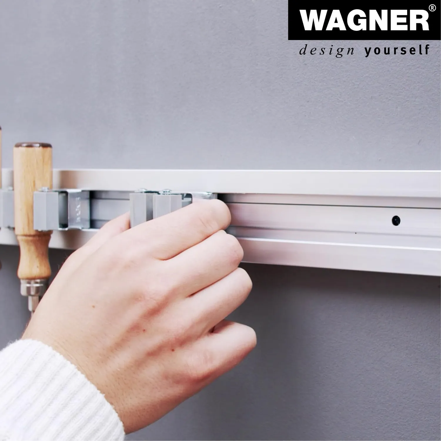Wagner hooks4tools Double gancio doppio 125x80x45 mm nero